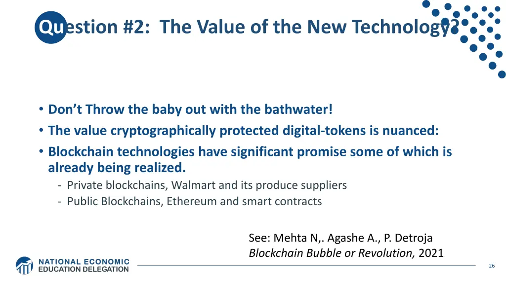 question 2 the value of the new technology