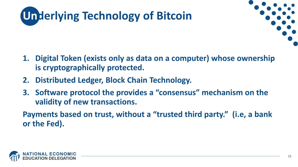 underlying technology of bitcoin