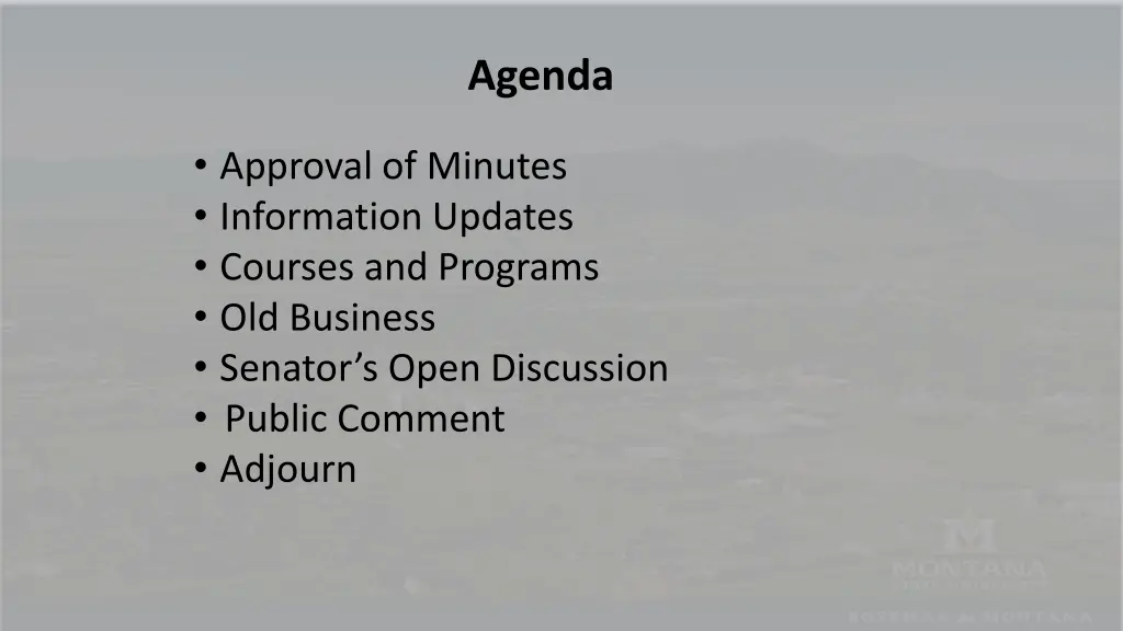 agenda