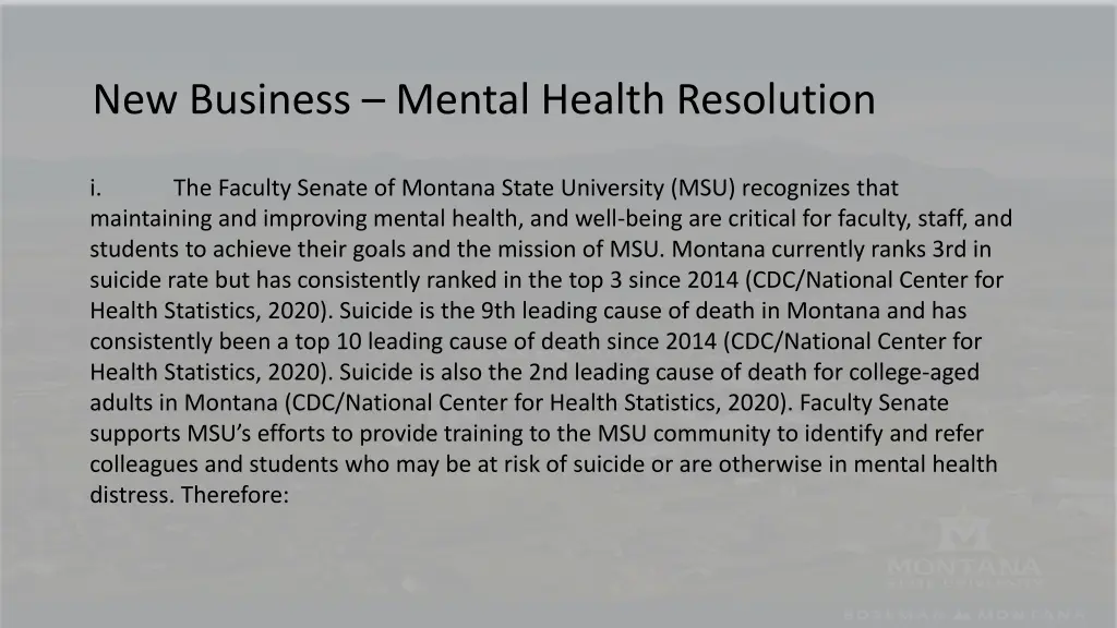 new business mental health resolution