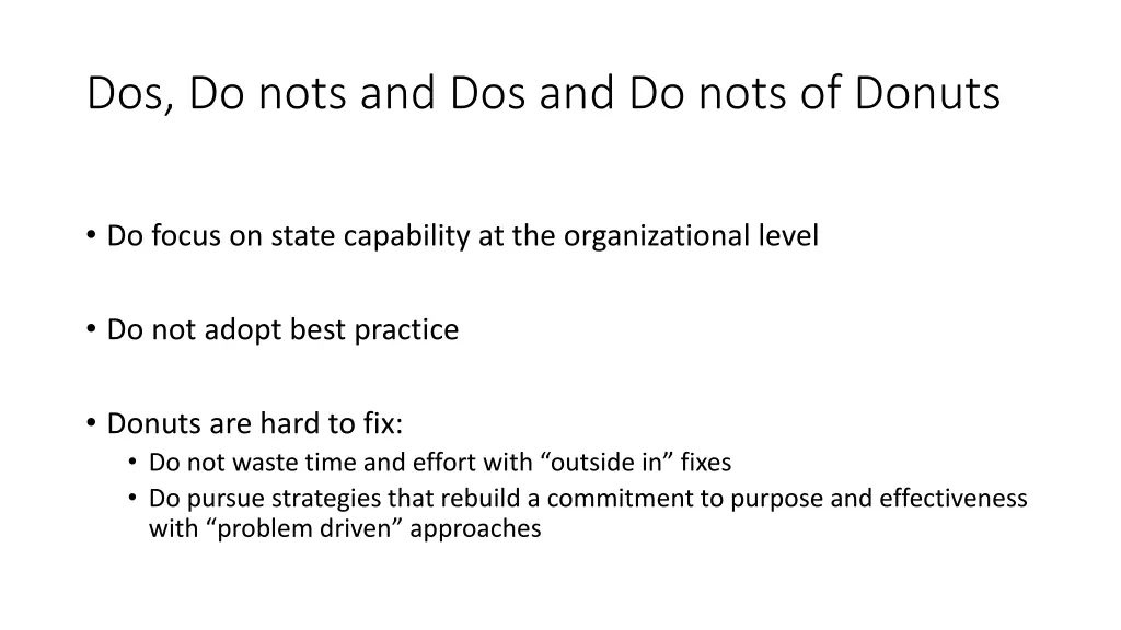 dos do nots and dos and do nots of donuts