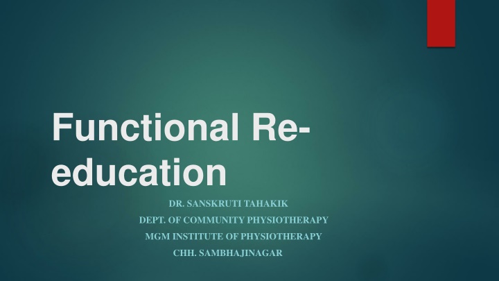 functional re education dr sanskruti tahakik