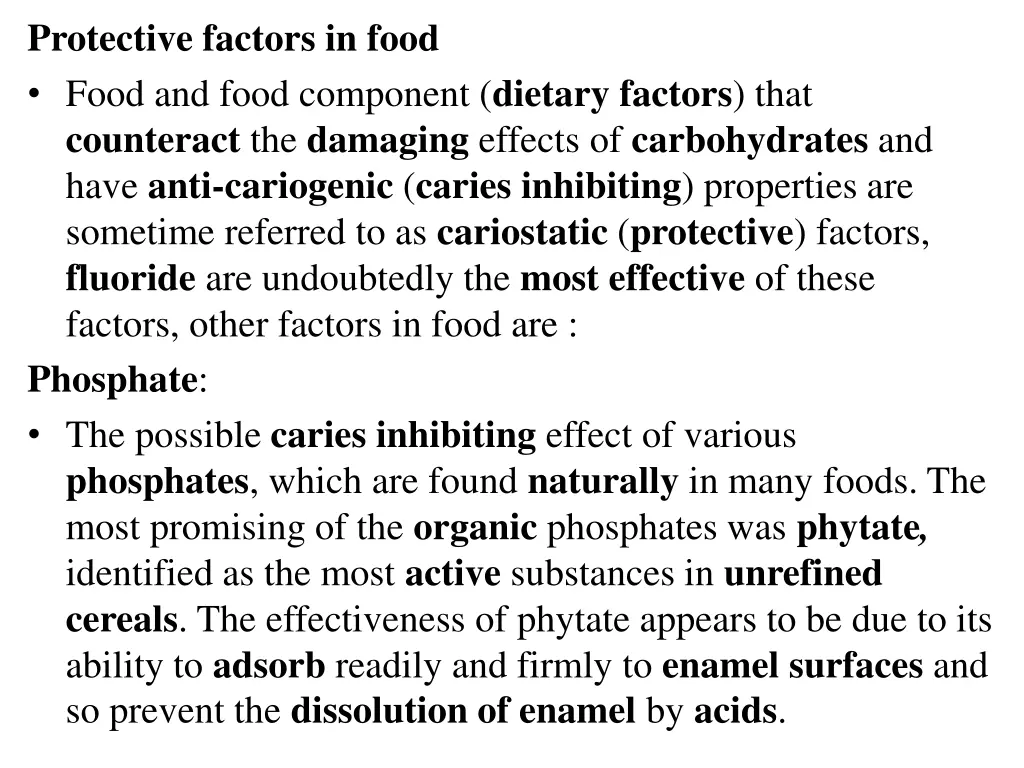 protective factors in food food and food