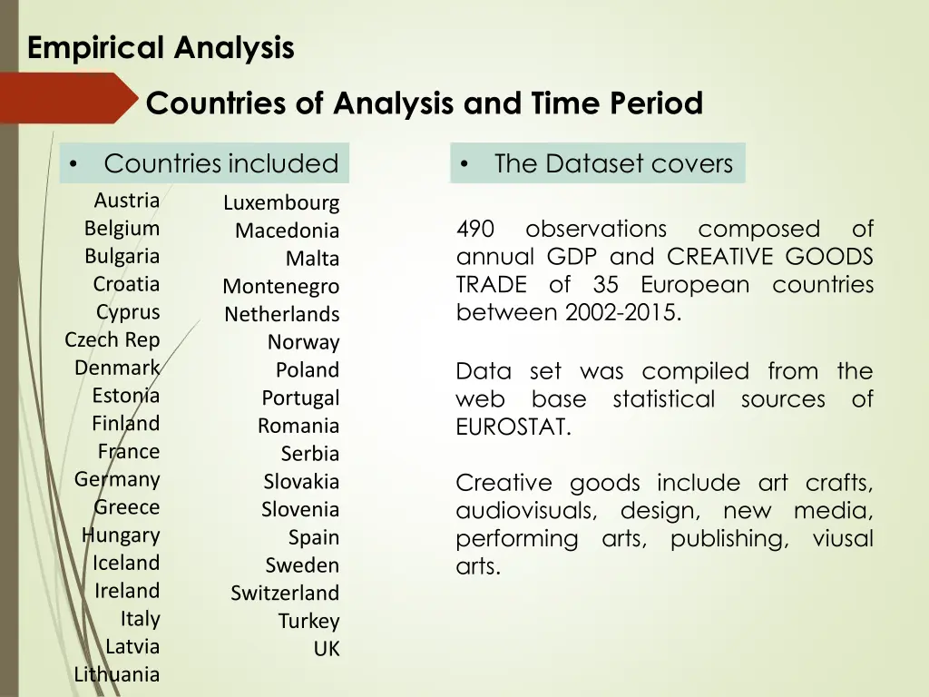 empirical analysis