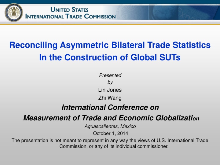 reconciling asymmetric bilateral trade statistics