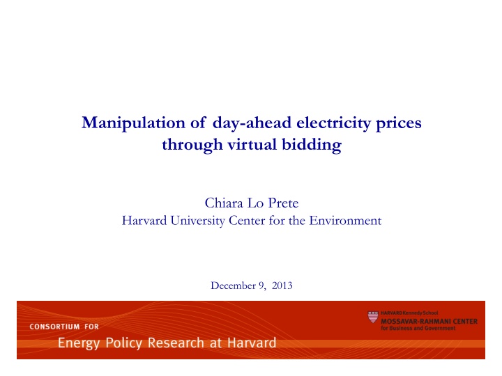 manipulation of day ahead electricity prices