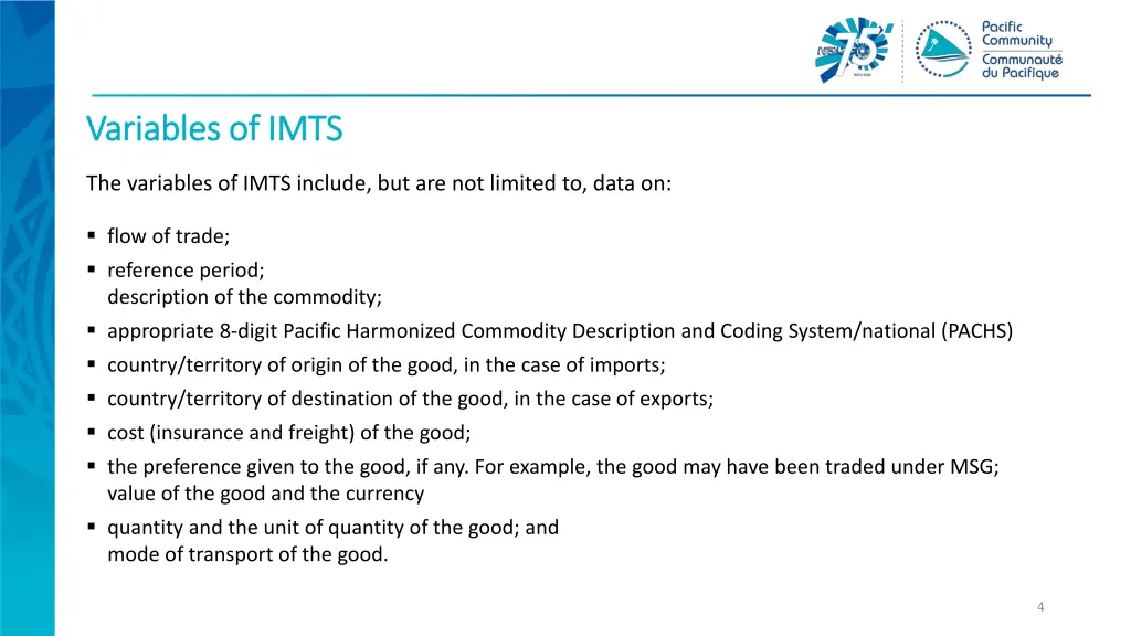 variables of imts variables of imts