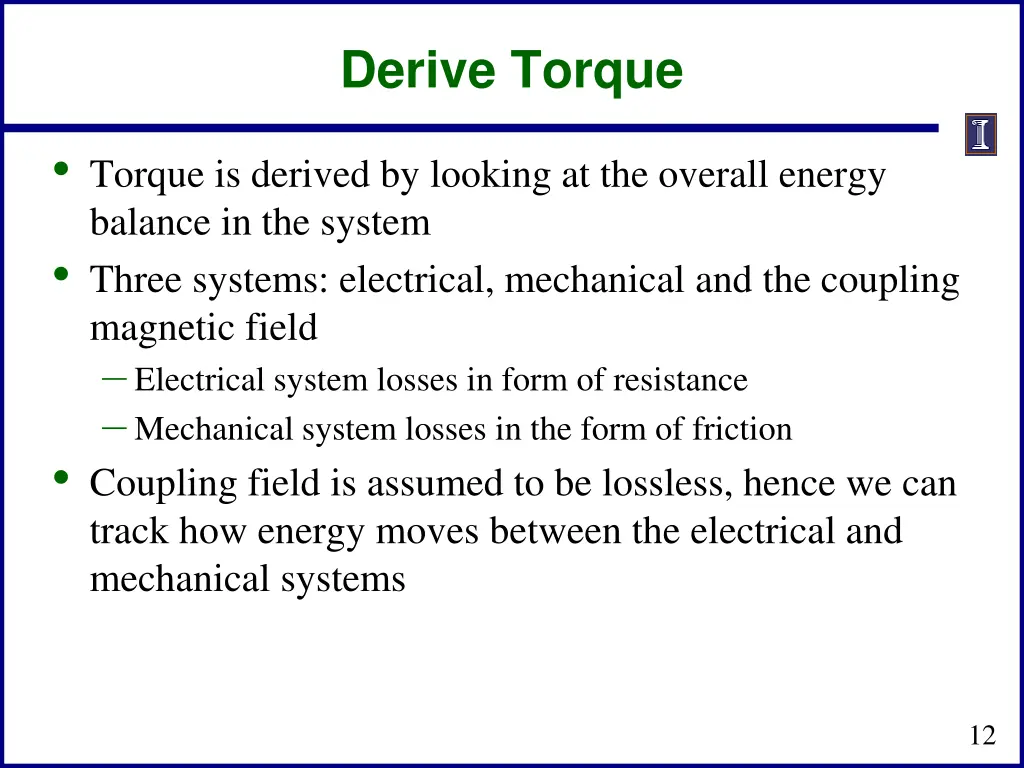 derive torque