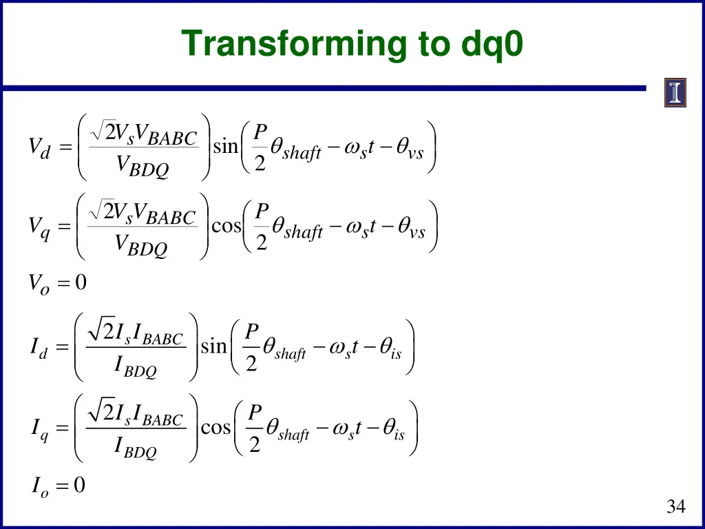 transforming to dq0