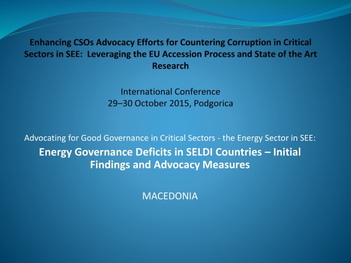 advocating for good governance in critical