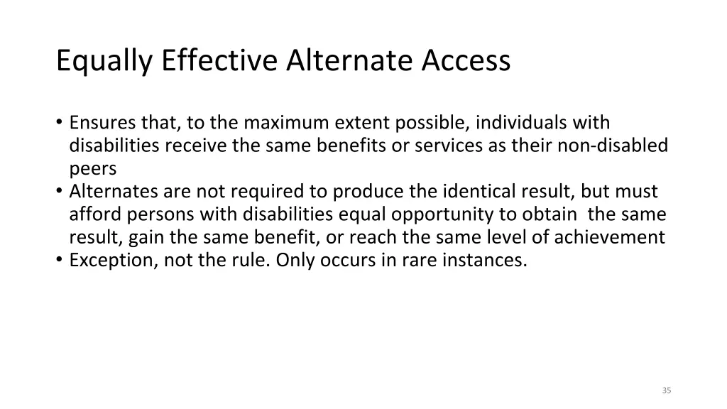 equally effective alternate access 1
