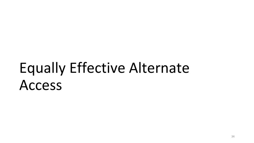 equally effective alternate access