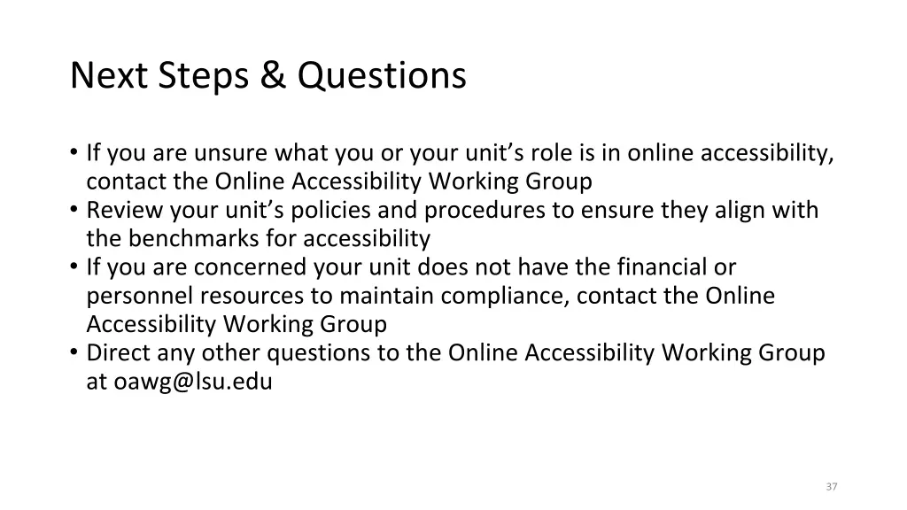next steps questions 1