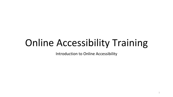 online accessibility training