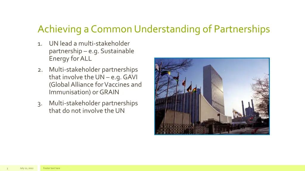 achieving a common understanding of partnerships