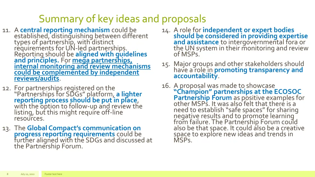 summary of key ideas and proposals 11 a central