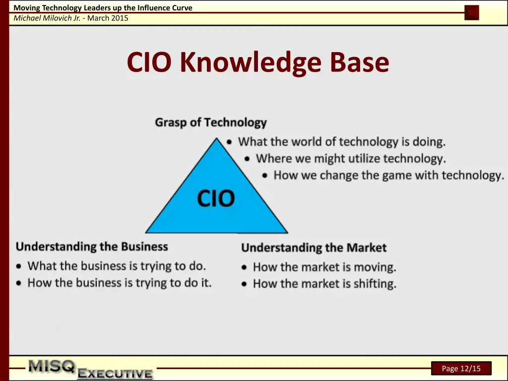 moving technology leaders up the influence curve 11