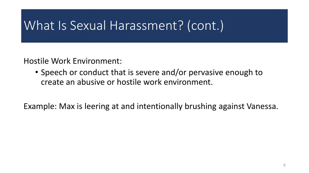 what is sexual harassment cont 2