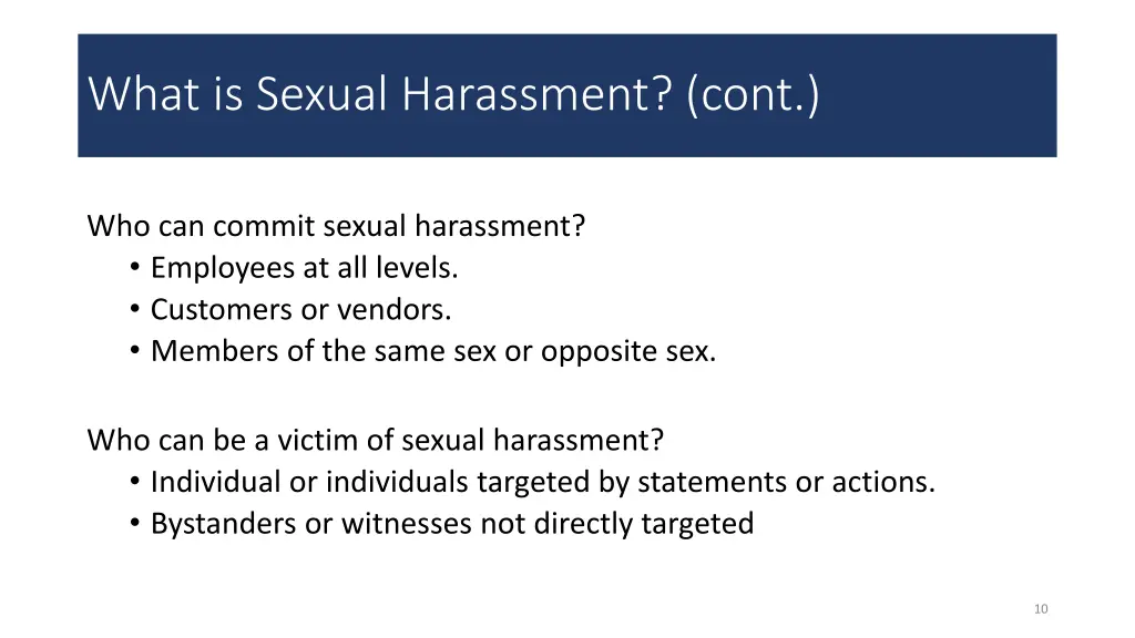 what is sexual harassment cont 4