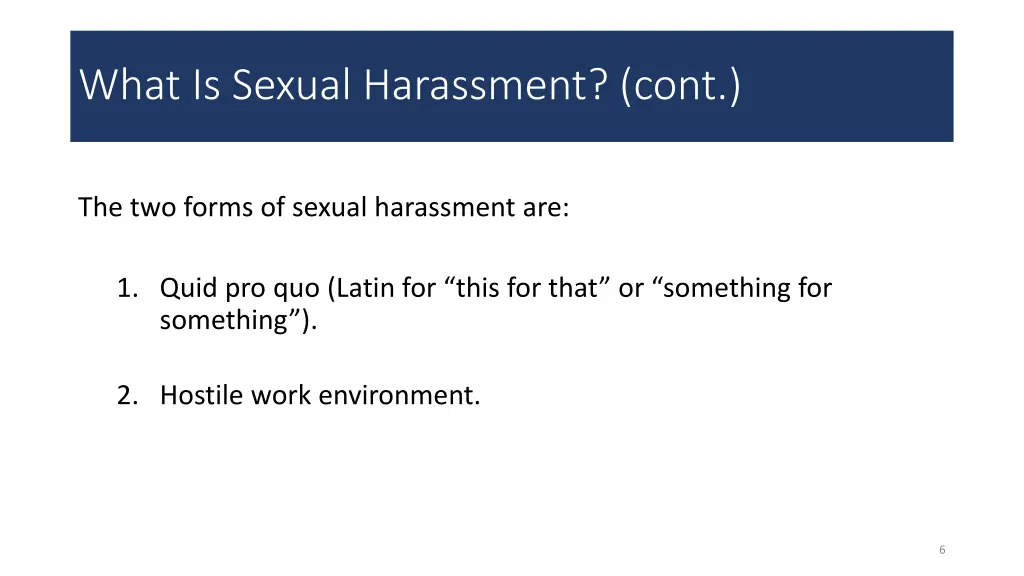 what is sexual harassment cont