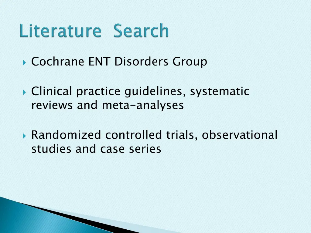 cochrane ent disorders group