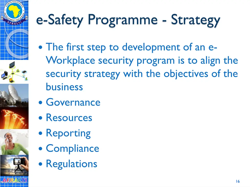 e safety programme strategy