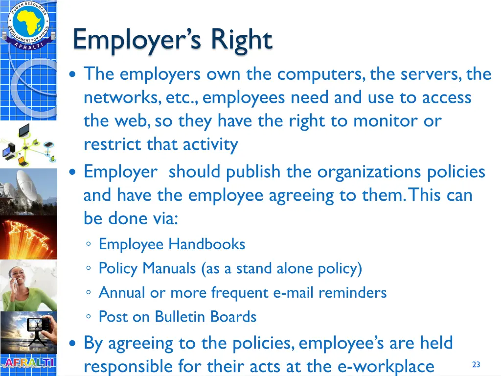 employer s right the employers own the computers