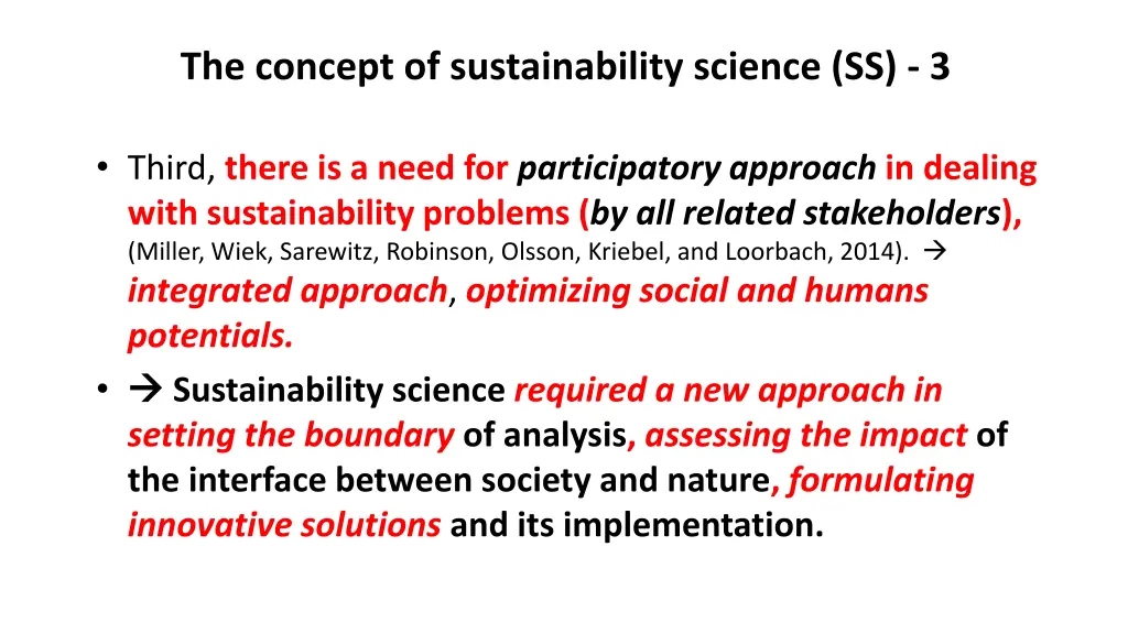 the concept of sustainability science ss 3