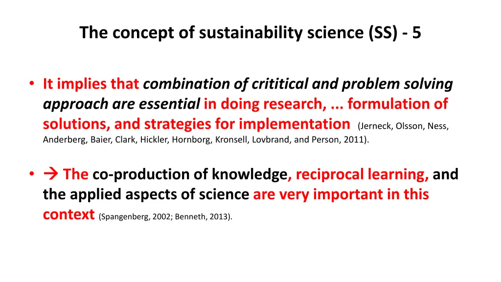 the concept of sustainability science ss 5