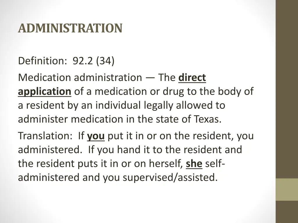 administration