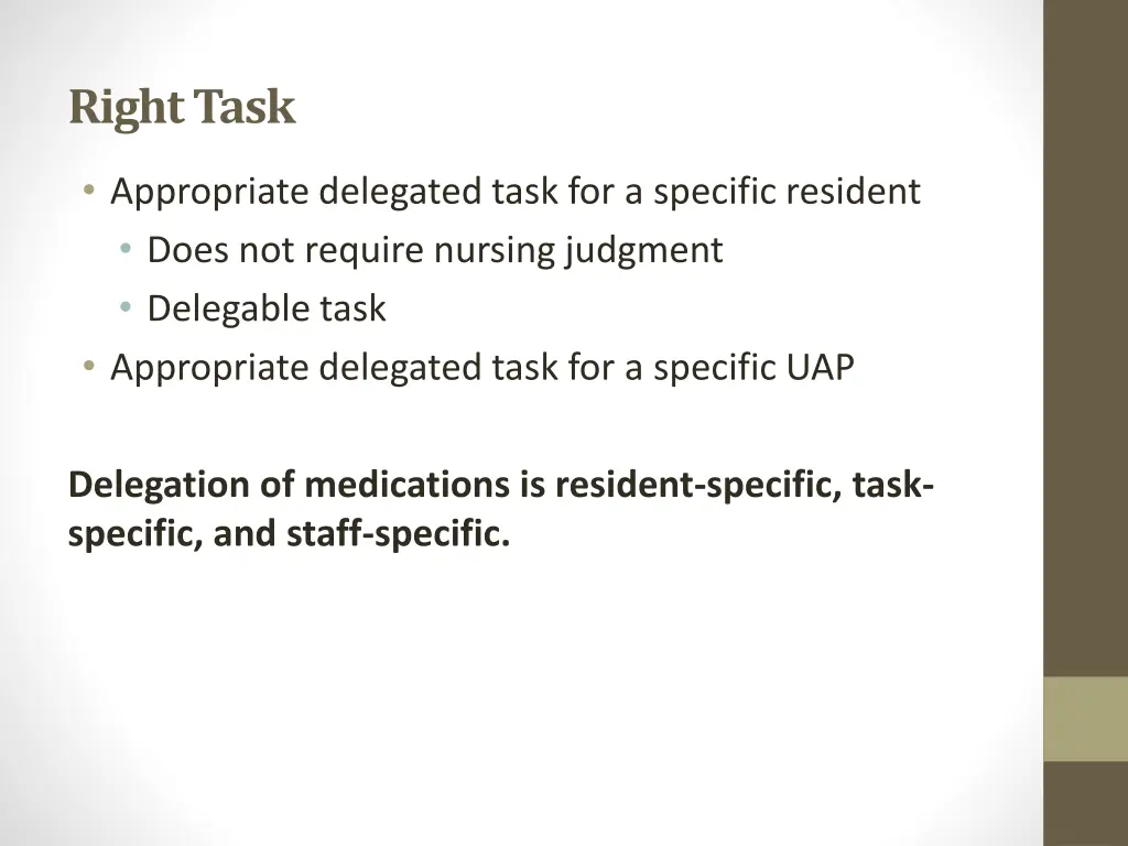 right task