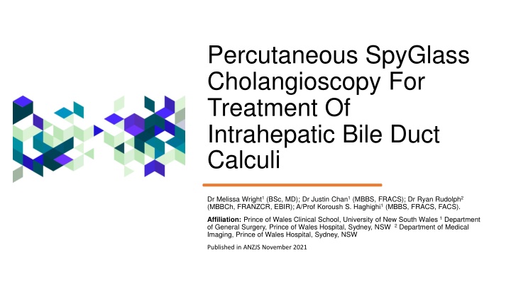 percutaneous spyglass cholangioscopy