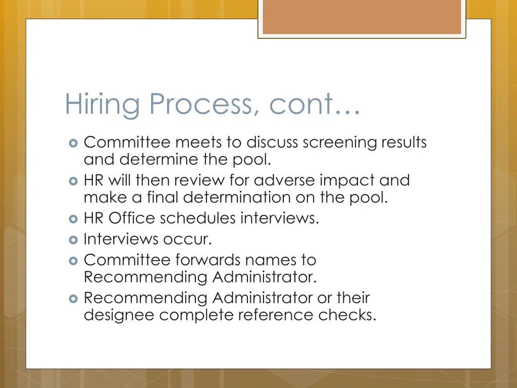 hiring process cont 1