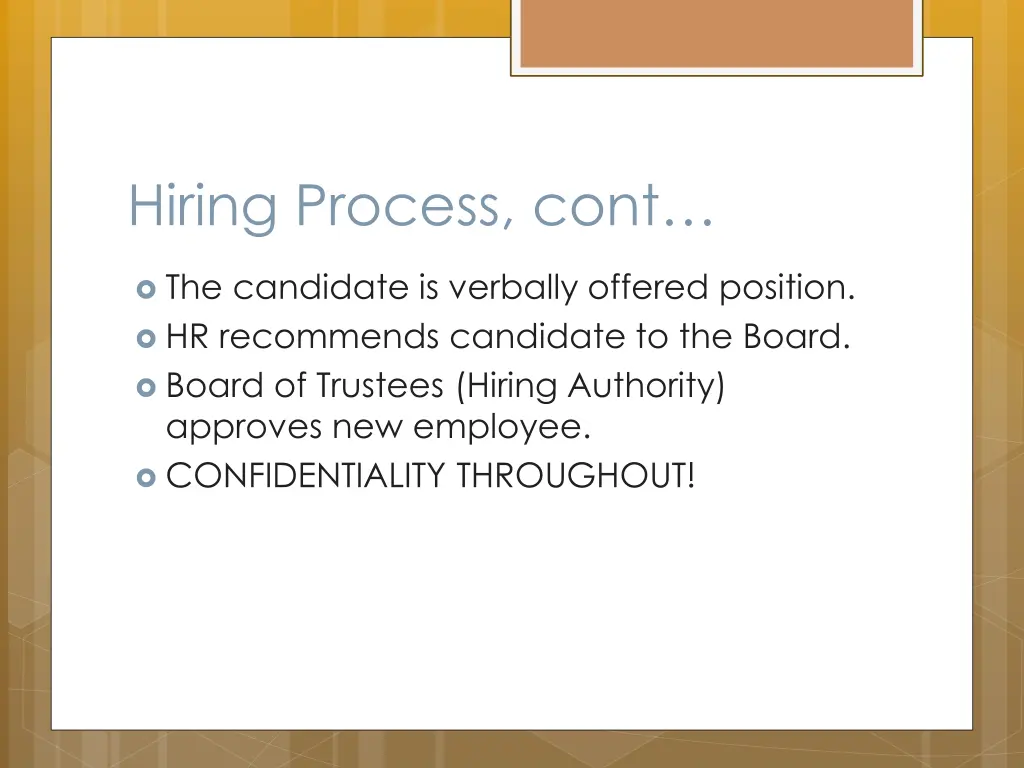hiring process cont 2