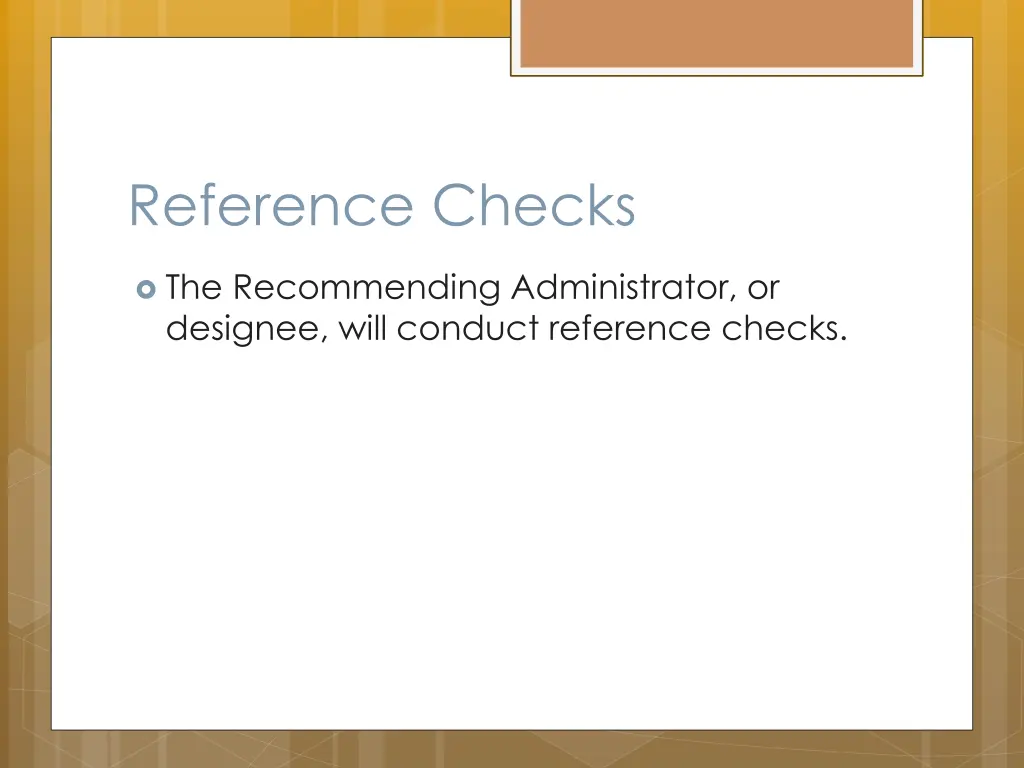 reference checks
