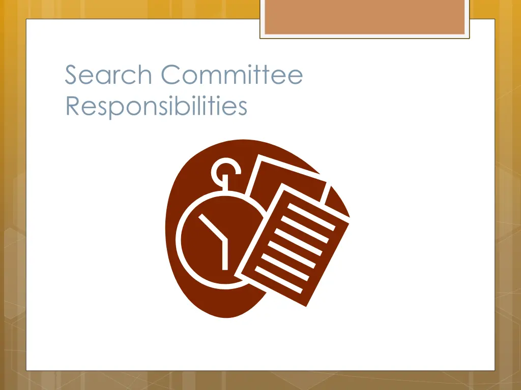 search committee responsibilities