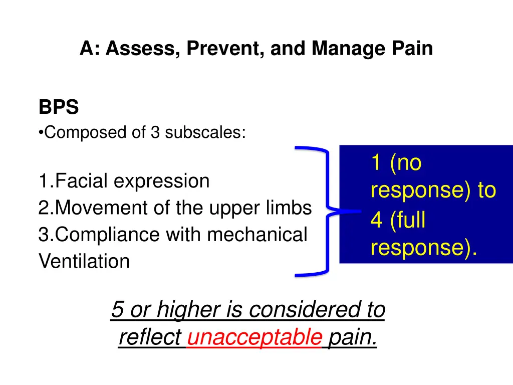 a assess prevent and manage pain 3