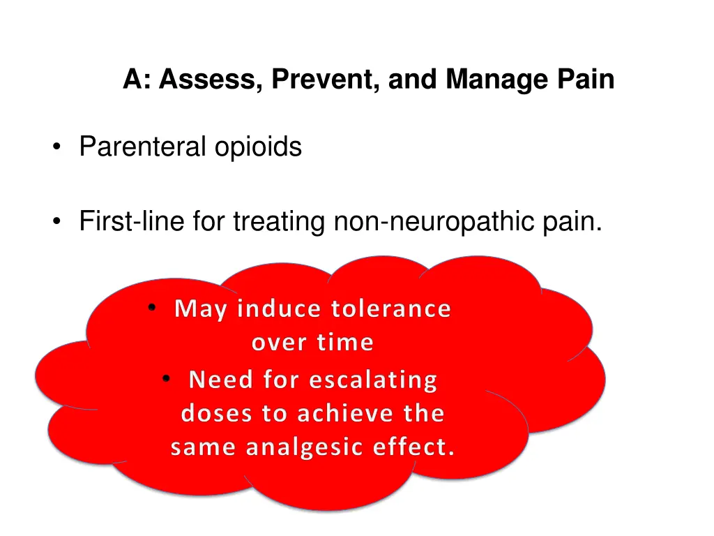 a assess prevent and manage pain 6