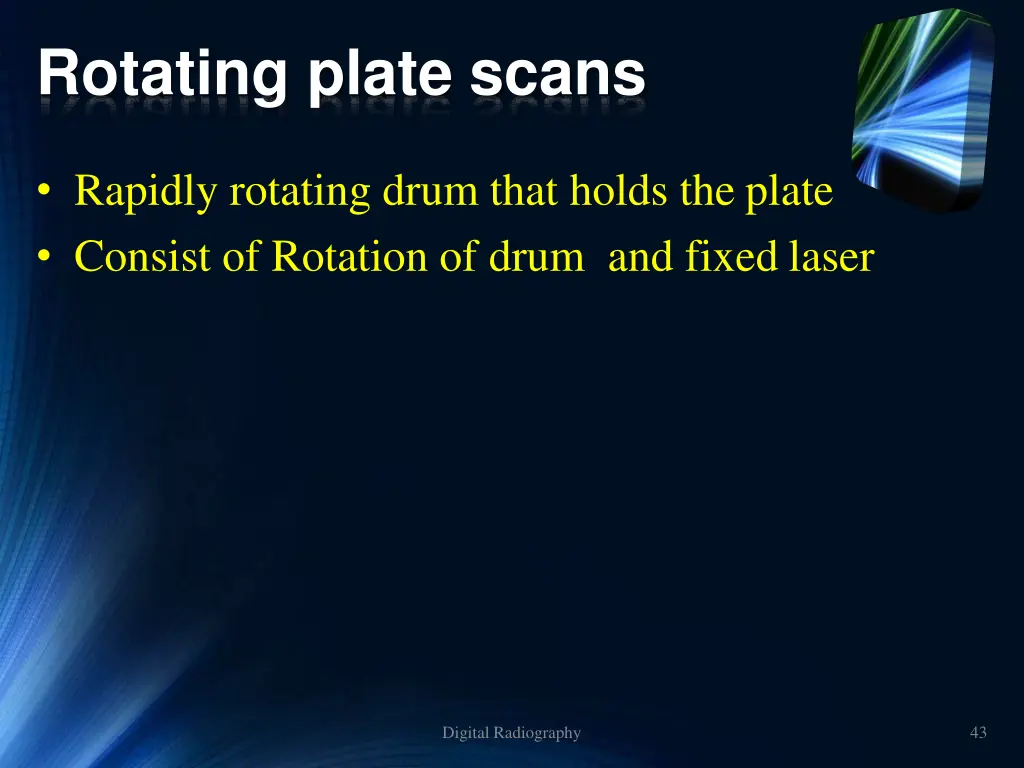 rotating plate scans