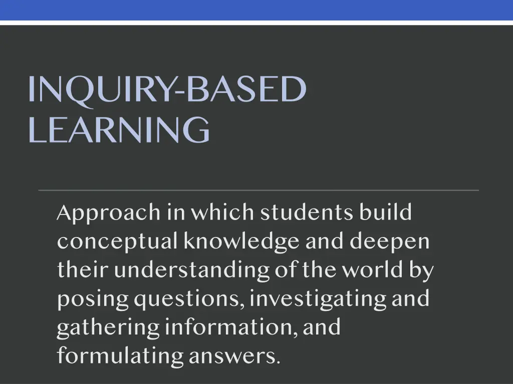 inquiry based learning