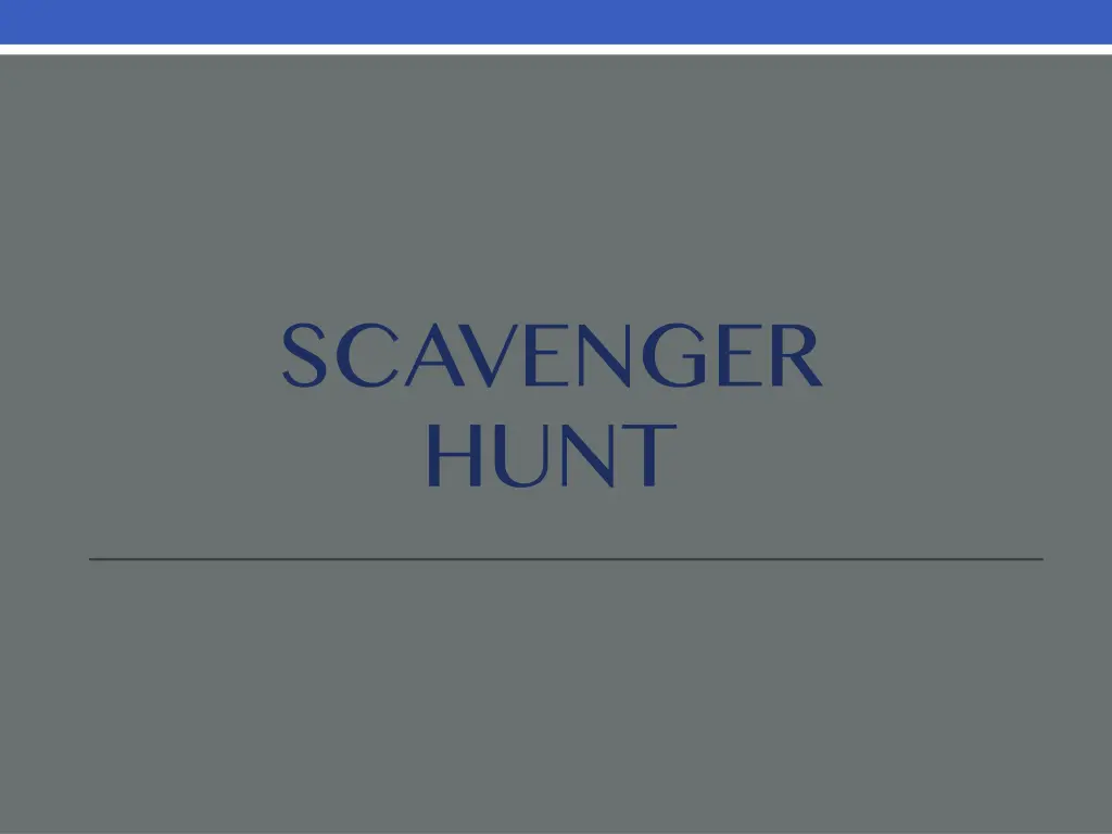 scavenger hunt