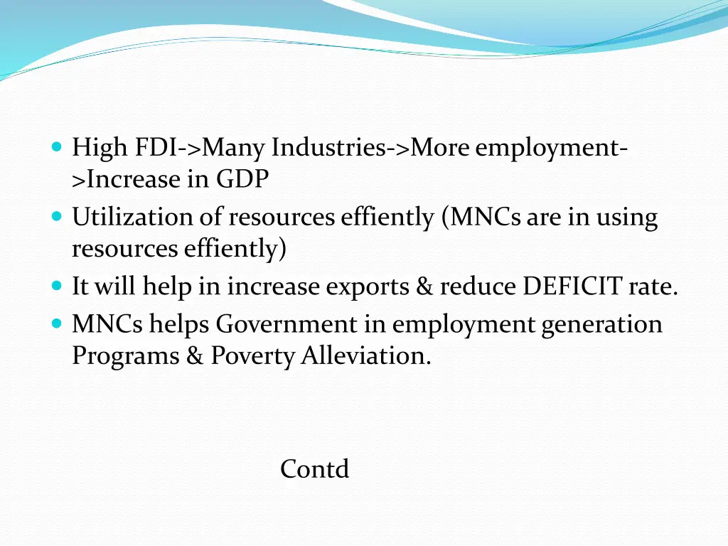 high fdi many industries more employment increase