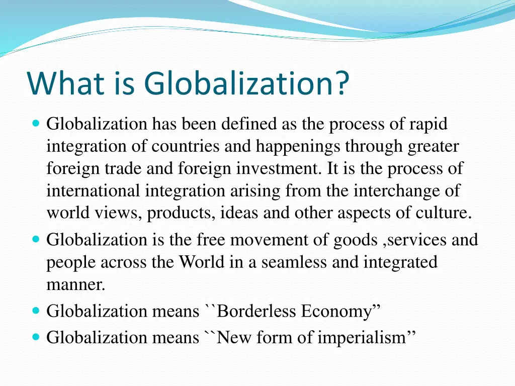what is globalization