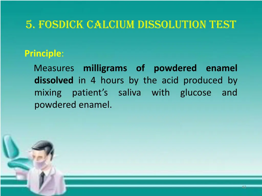 5 fosdick calcium dissolution test