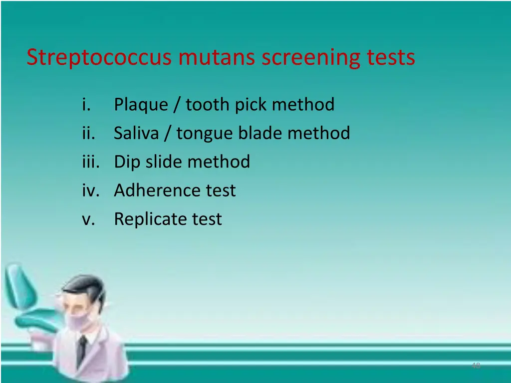 streptococcus mutans screening tests 1
