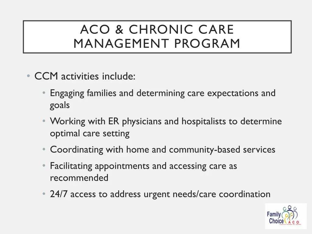 aco chronic care management program 4