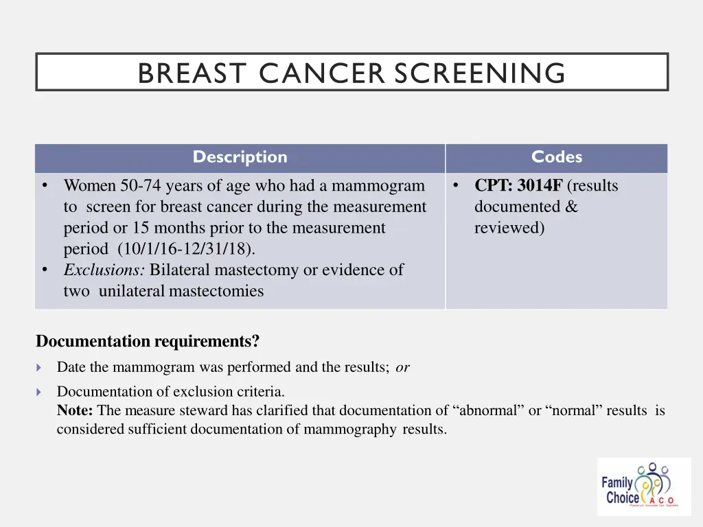 breast cancer screening
