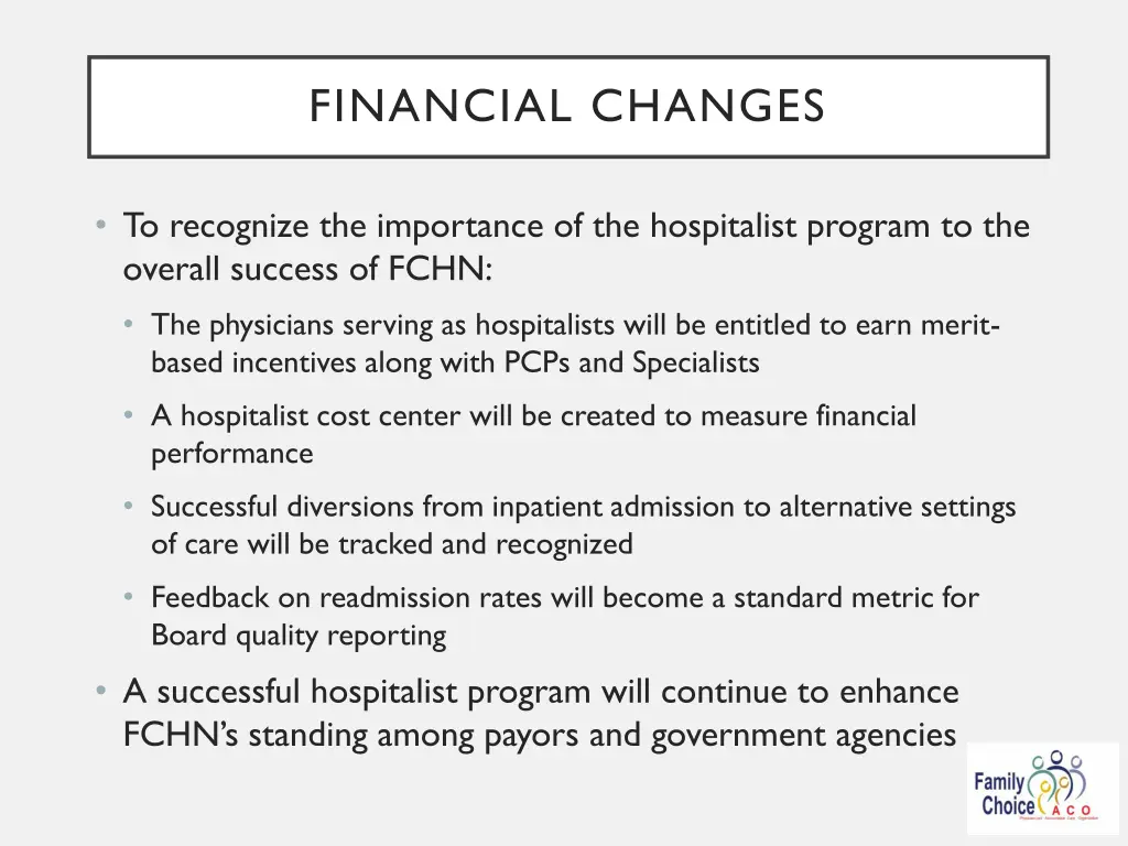 financial changes