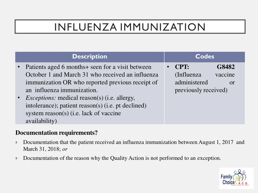 influenza immunization