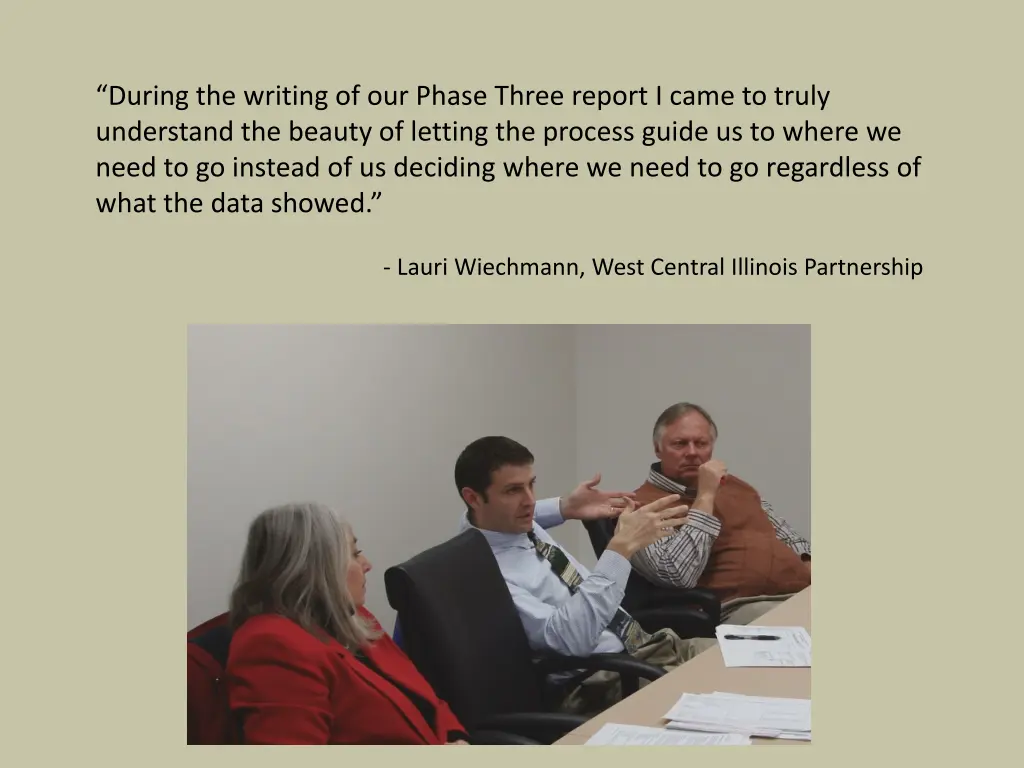 during the writing of our phase three report
